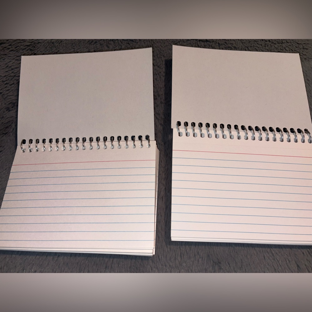 2 Spiral Bound Ruled Index Cards - Picture 3 of 3